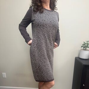 MaxMara Weekend Brown Animal Print Knit Dress
